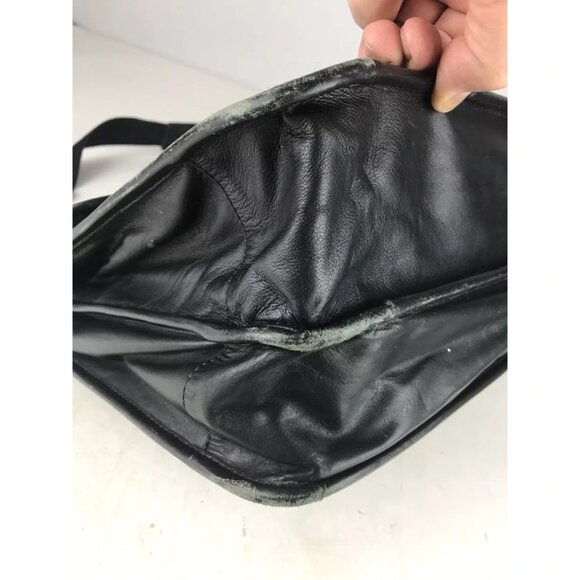 Wilsons Leather Unisex Black Leather Top Handle Briefcase Document Case Bag - Picture 12 of 12